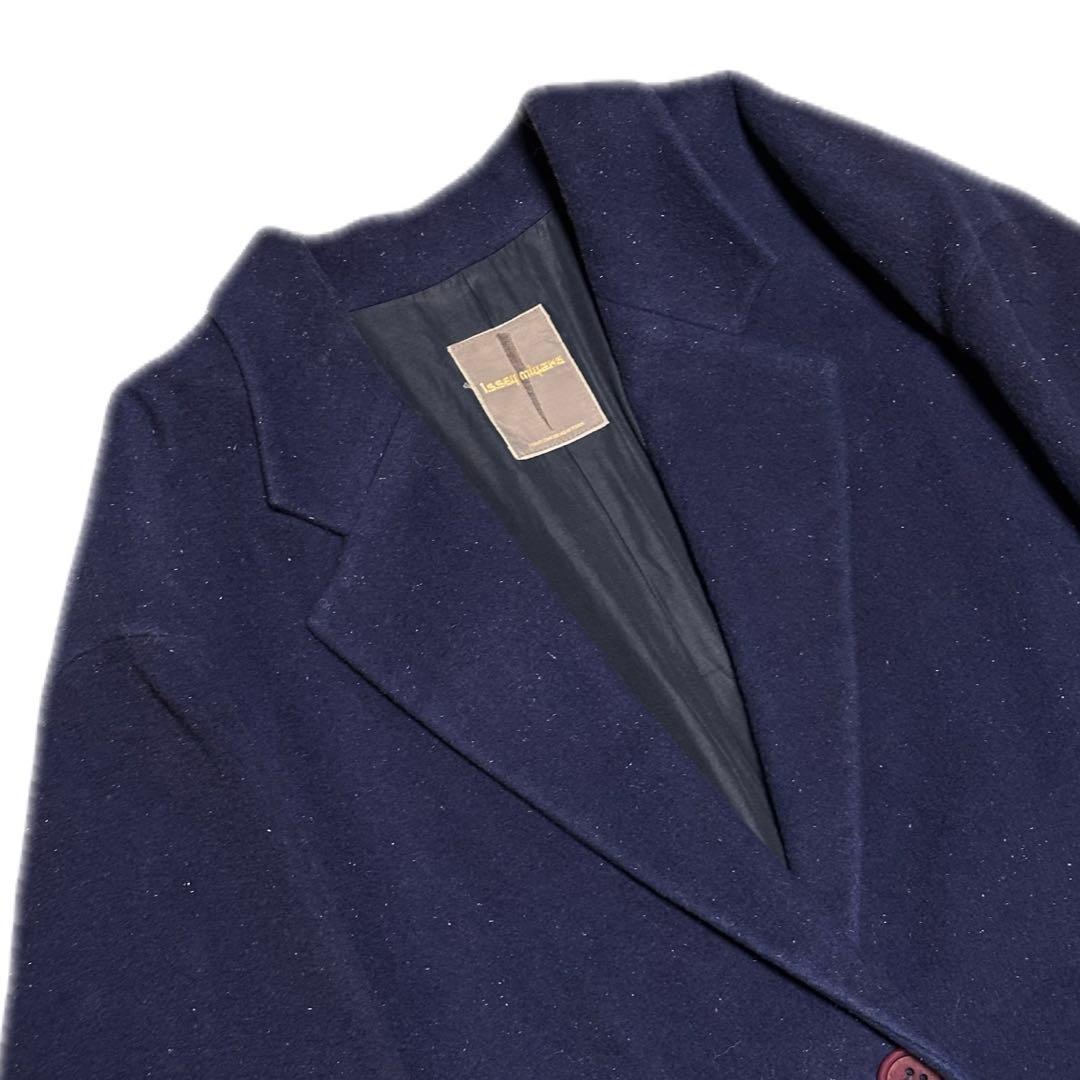 70's ISSEY MIYAKEイッセイミヤケ 筆タグ ウール ロングコート