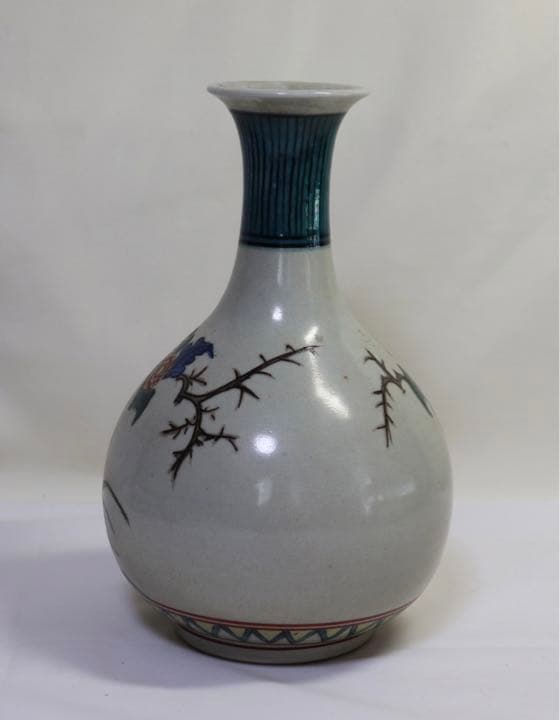 明治　九谷一輪挿　角福　送料込み1122