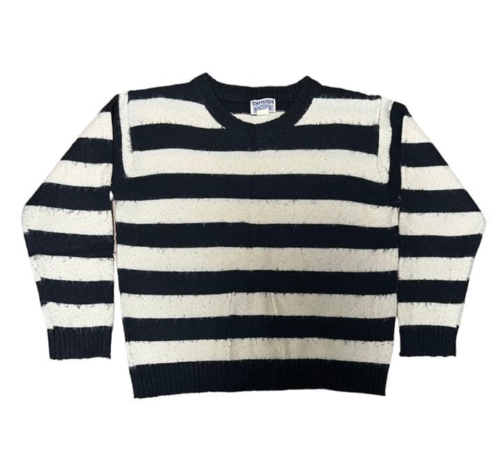 ボーダーニット セーター ヴィンテージ パンク ロック グランジ y2k