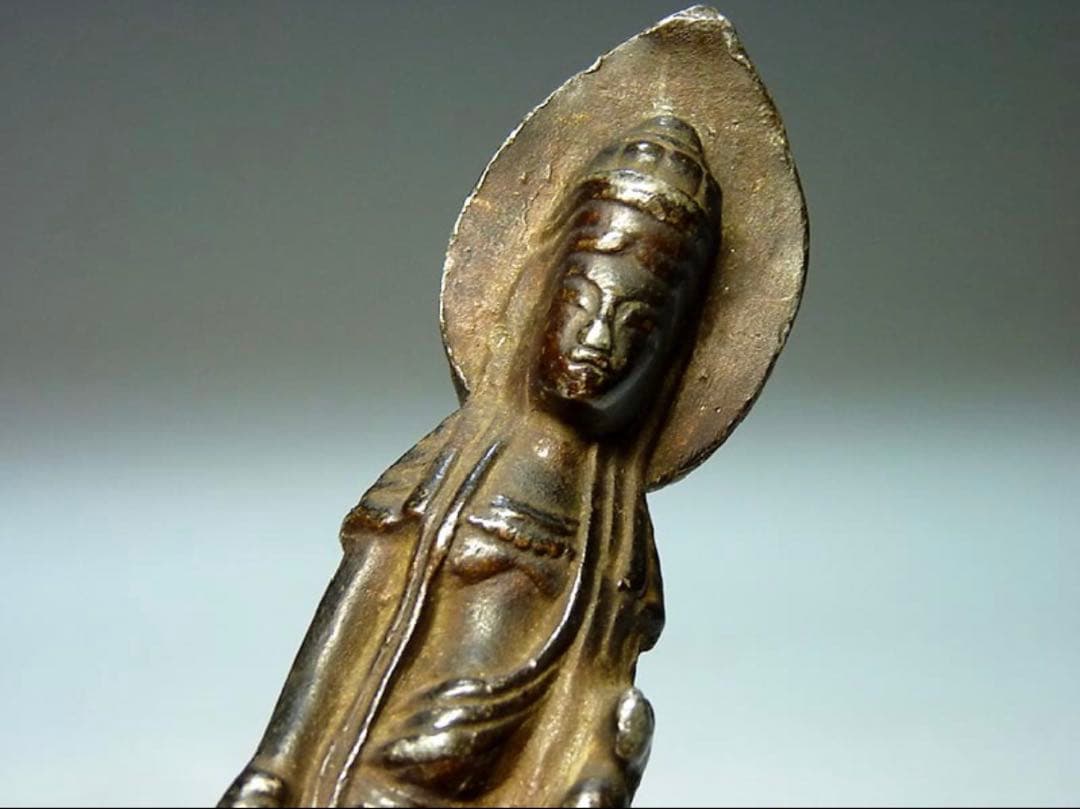 十一面観音菩薩立像 室町 金銅仏 白洲正子 仏像 仏教美術 仏具 骨董 古美術