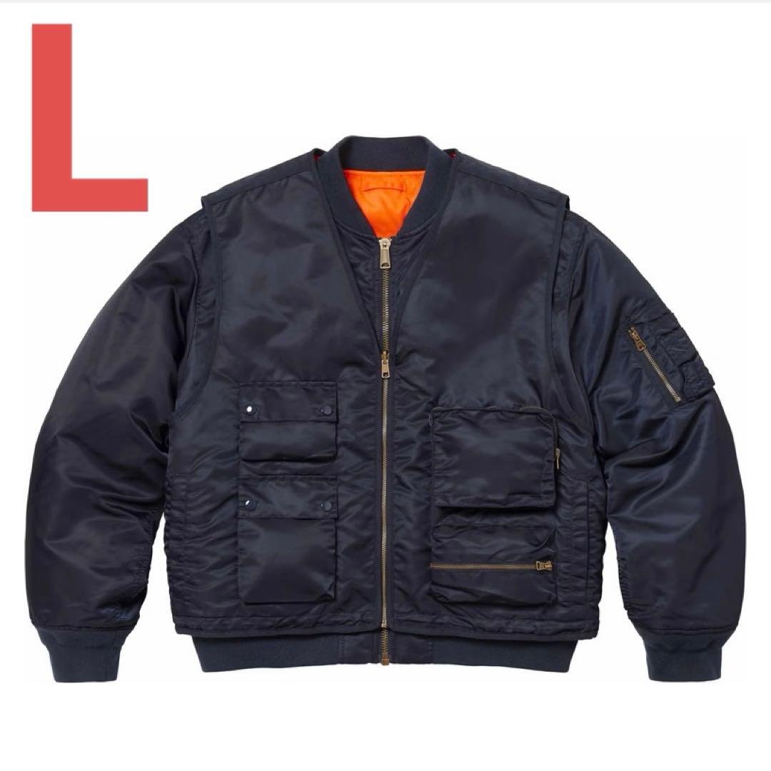 Supreme 2-in-1 MA-1 + Vest MA-1 ベスト ネイビー - メルカリ