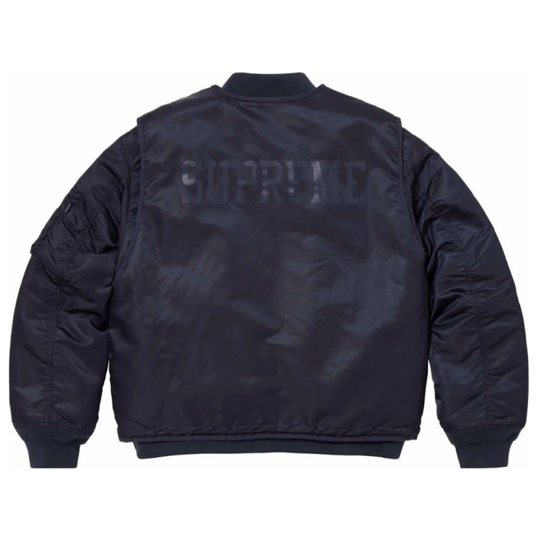 Supreme 2-in-1 MA-1 + Vest MA-1 ベスト ネイビー - メルカリ