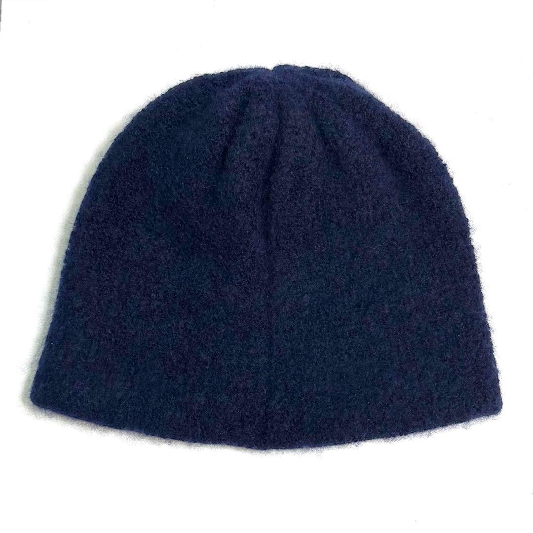 CHANEL ネイビー ロゴニット帽