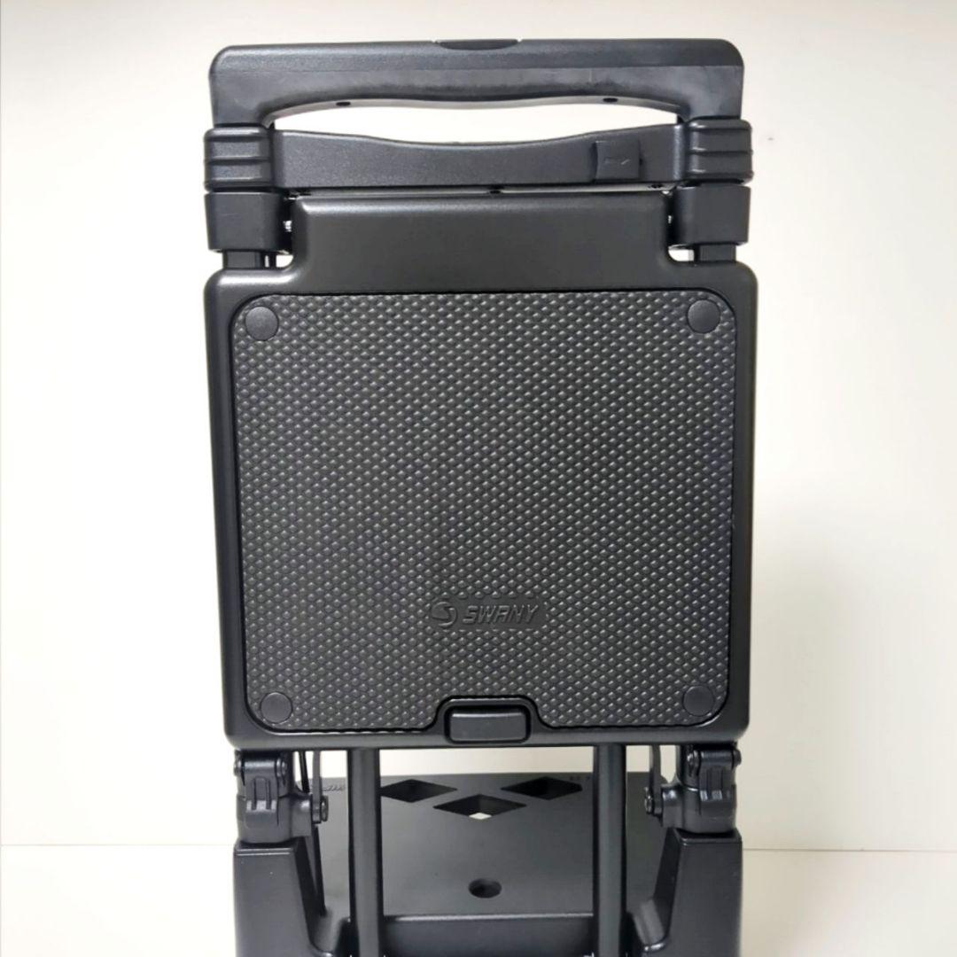 【良品】SWANYスワニー キャリーバッグカート座面付き4輪ブラック黒　機内持ち