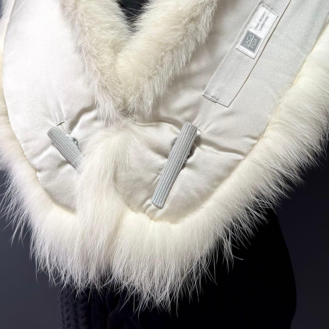 【白華】SAGA FOX サガフォックス ショール ホワイトフォックス 白翼気品