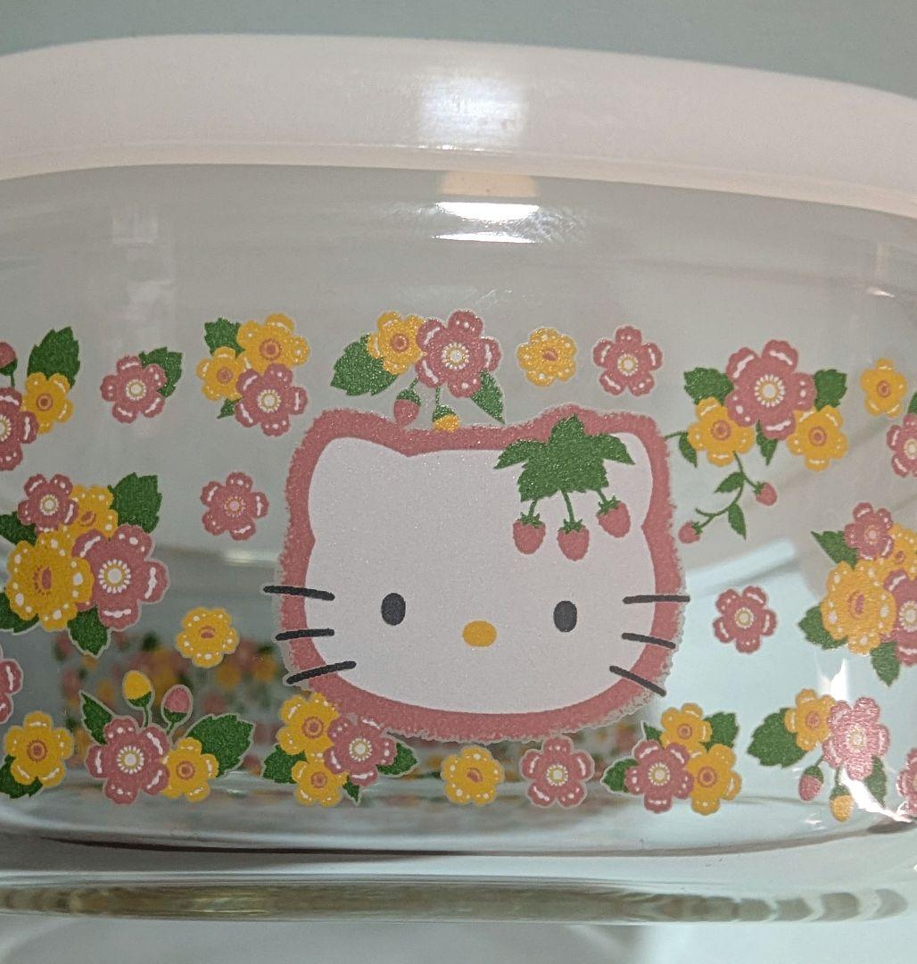 超希少！　ハローキティ　野イチゴ　ガラス保存容器　IWAKI　日本製　レンジ可