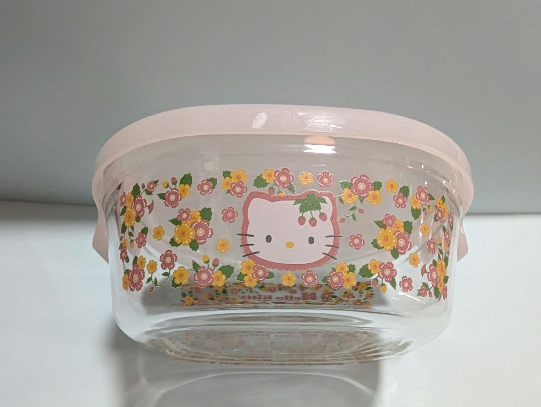 超希少！　ハローキティ　野イチゴ　ガラス保存容器　IWAKI　日本製　レンジ可