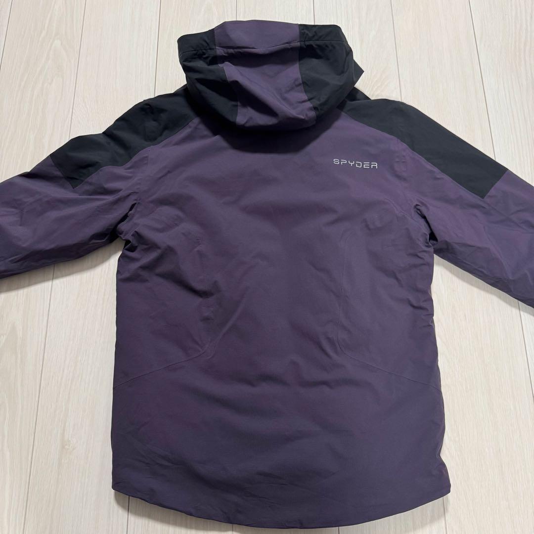 【美品】SPYDER フード付きスキーウェアパープル/ブラック USA メンズM