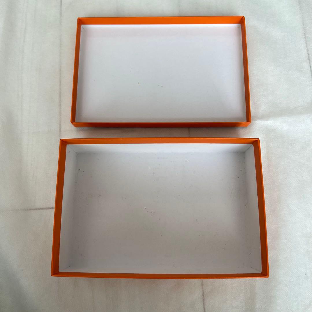 箱無し エルメス ベアン オーストリッチ長財布ブルー修理クリーニング済み