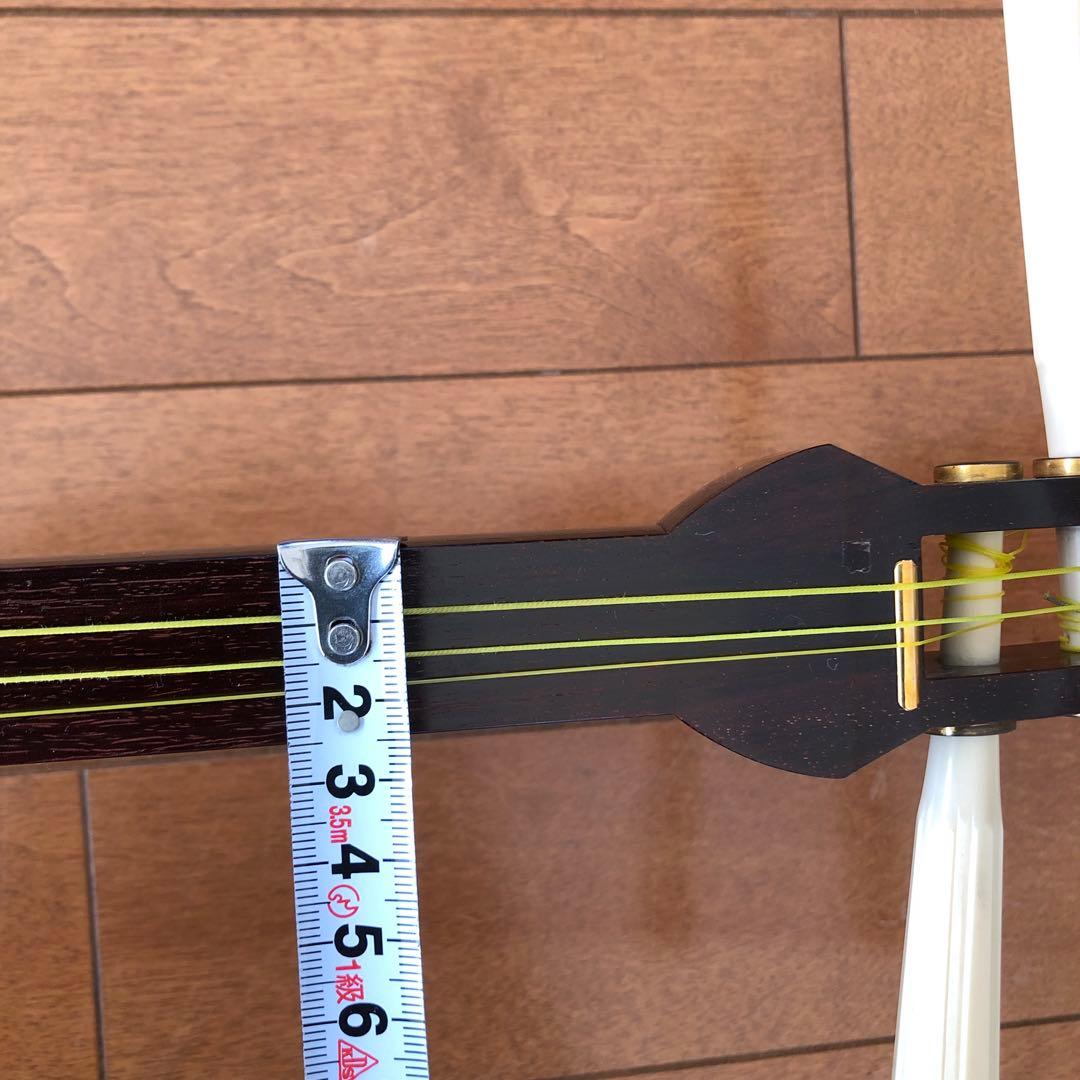 三味線本体　地唄 細棹　丸打ち胴 ケース付き