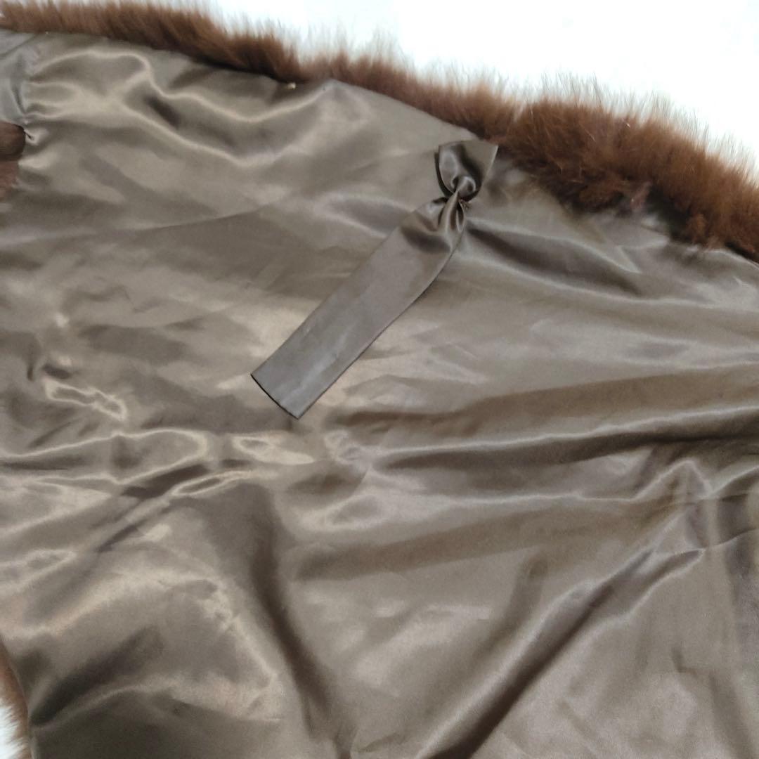 デンマークミンク　毛皮 ミンク ポンチョ ケープ 羽織り