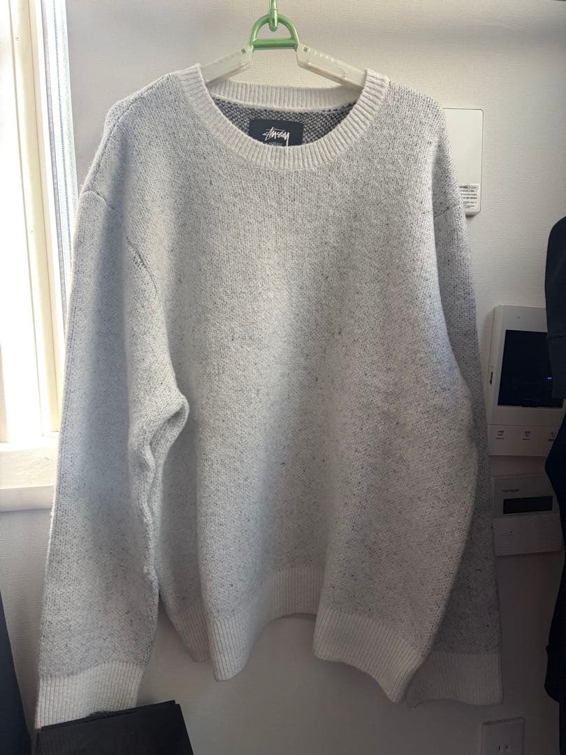 Stussy 8ボールデザイン ニットセーター グレー