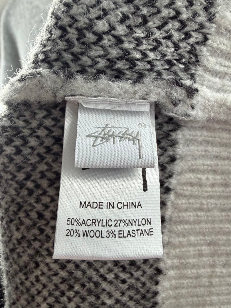 Stussy 8ボールデザイン ニットセーター グレー