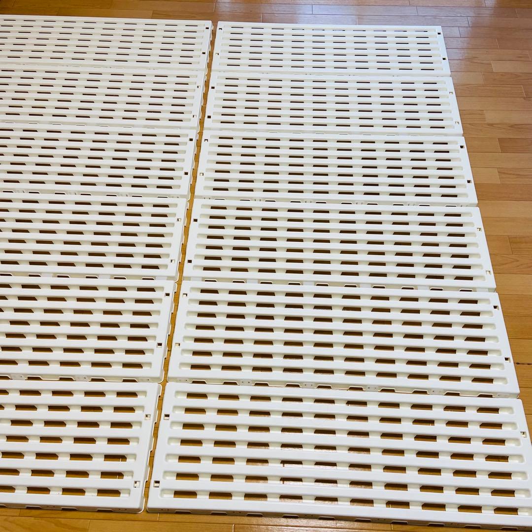 2個セット 蝶プラ工業 すのこベッド エアースリープ アイボリー