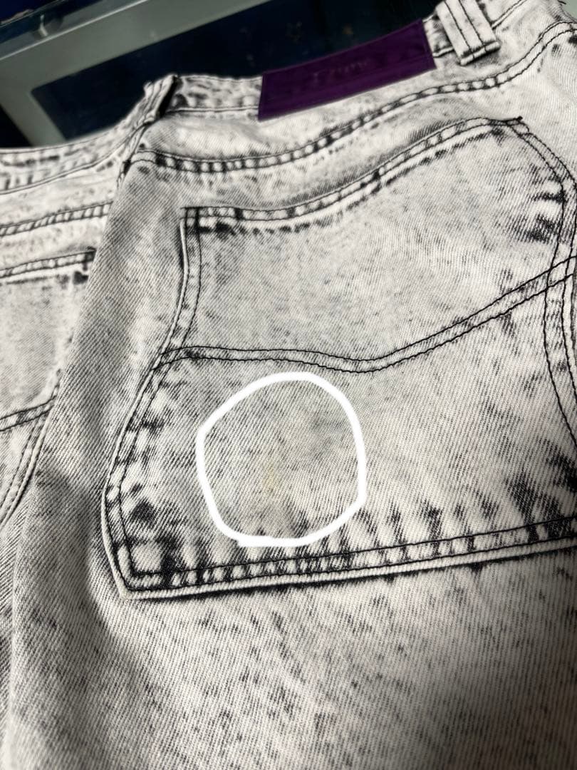 ダイム Dime ジーンズ ダメージ加工 スモークホワイト バギーフィット Dime