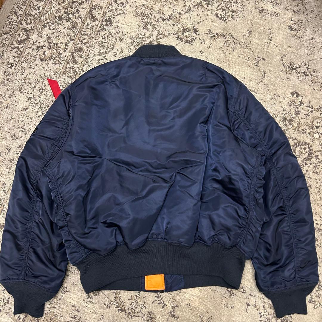 【美品】アルファ ALPHA MA-1 フライトジャケット ネイビー XLサイズ