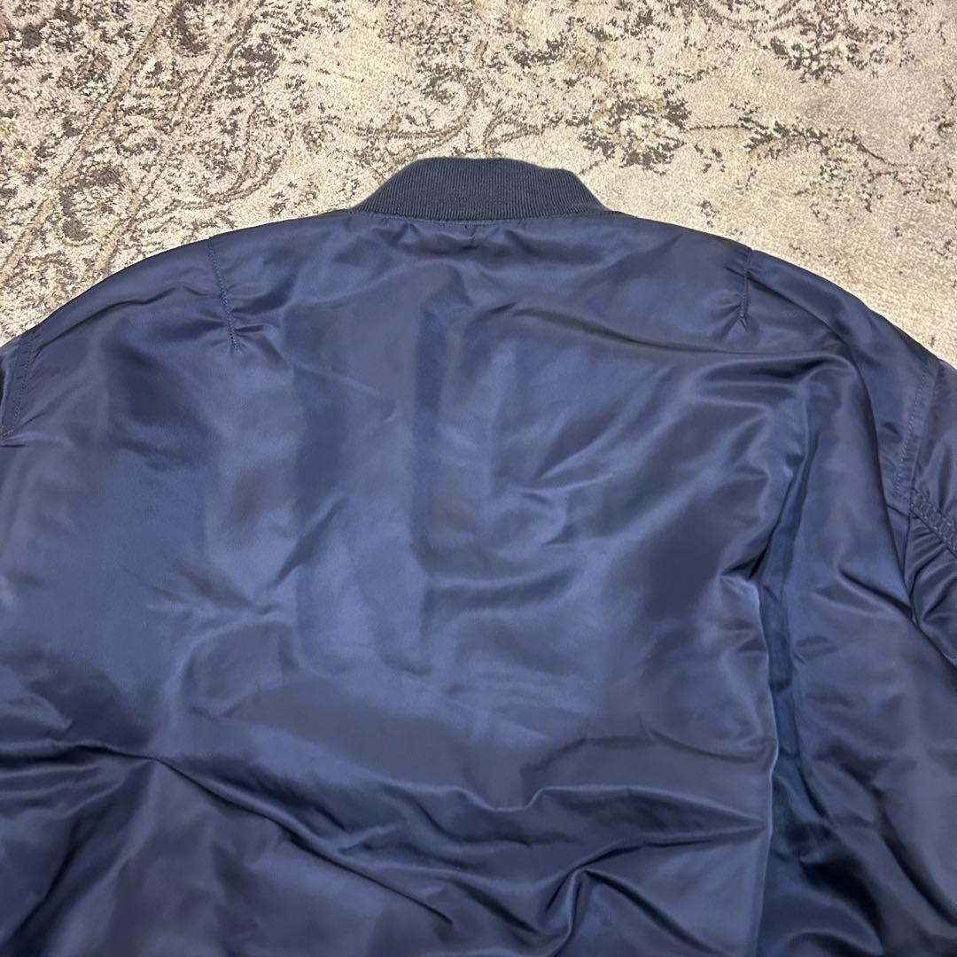 【美品】アルファ ALPHA MA-1 フライトジャケット ネイビー XLサイズ