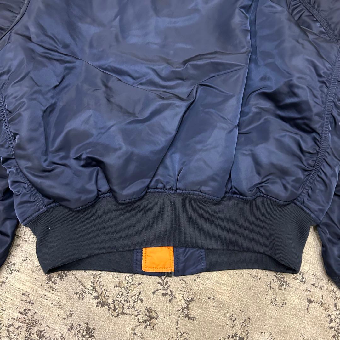 【美品】アルファ ALPHA MA-1 フライトジャケット ネイビー XLサイズ