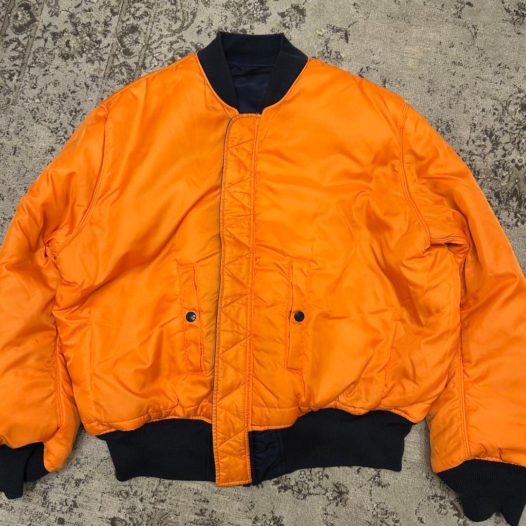 【美品】アルファ ALPHA MA-1 フライトジャケット ネイビー XLサイズ