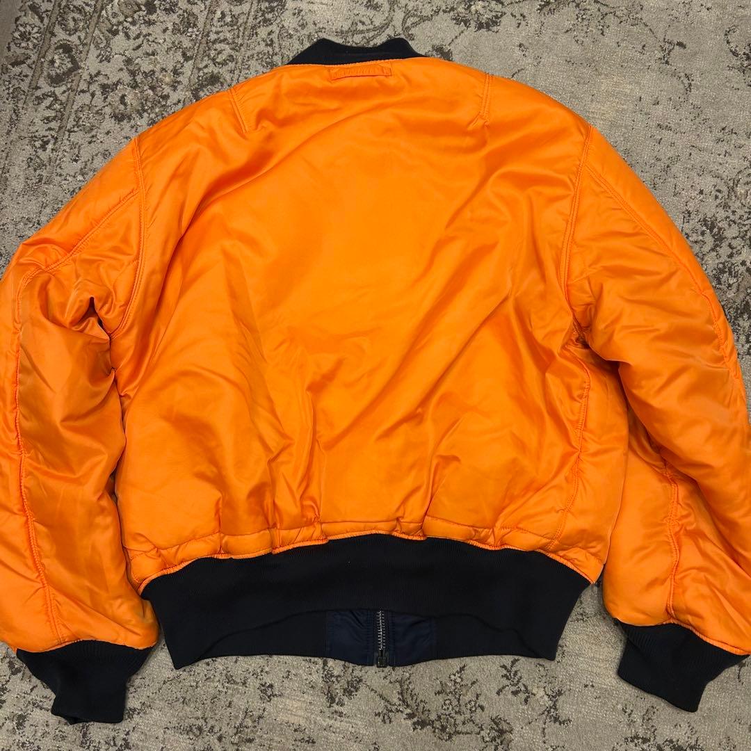 【美品】アルファ ALPHA MA-1 フライトジャケット ネイビー XLサイズ