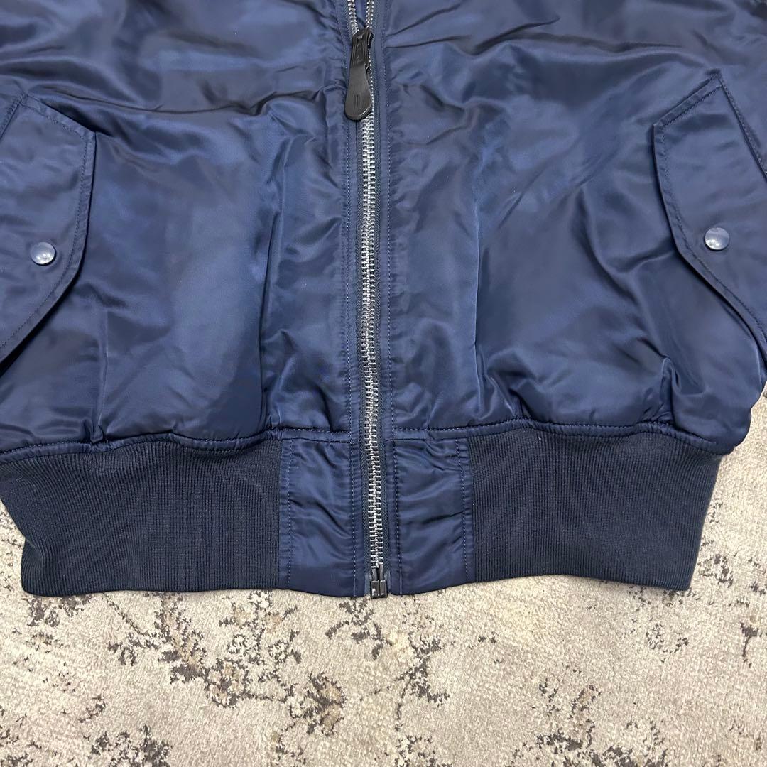 【美品】アルファ ALPHA MA-1 フライトジャケット ネイビー XLサイズ