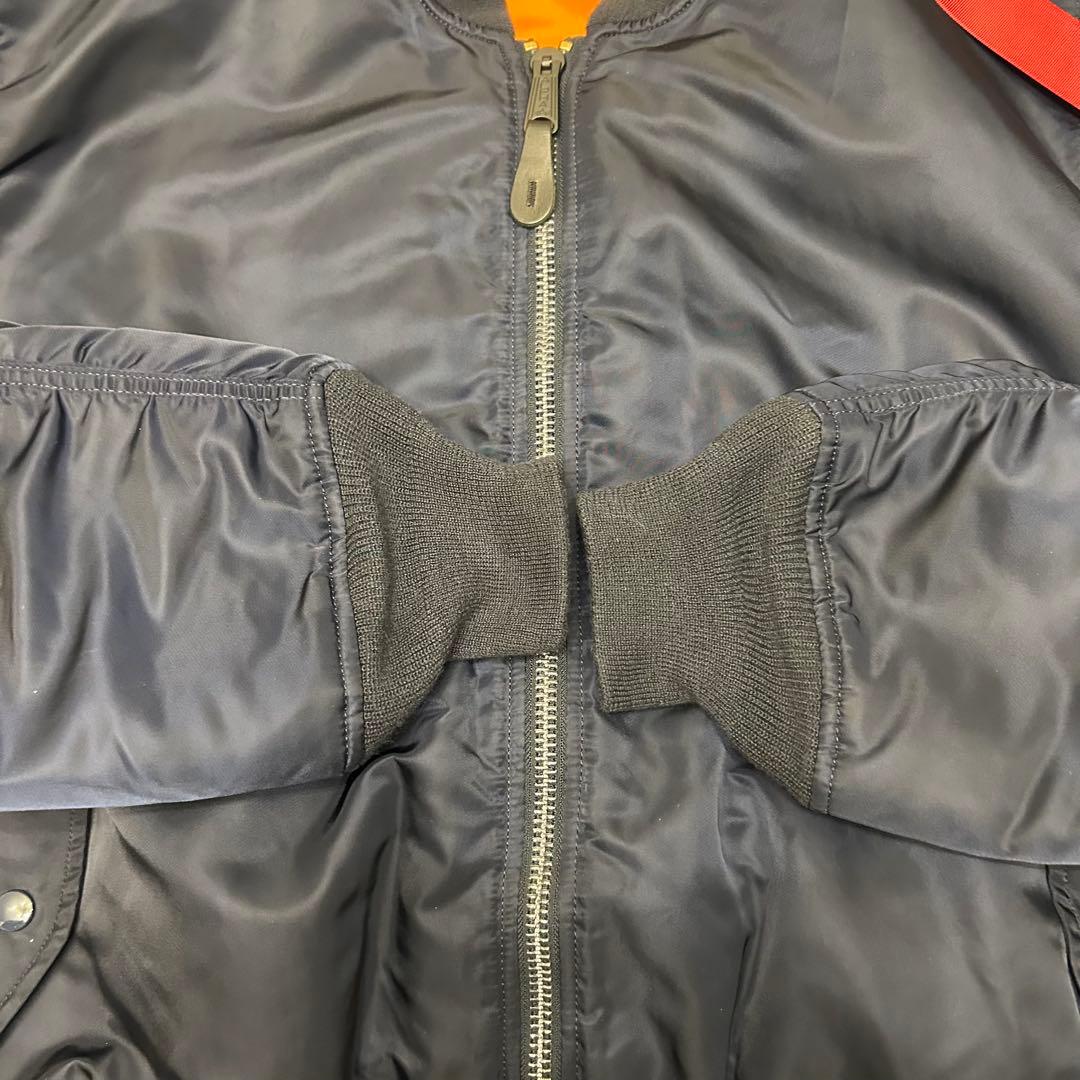 【美品】アルファ ALPHA MA-1 フライトジャケット ネイビー XLサイズ