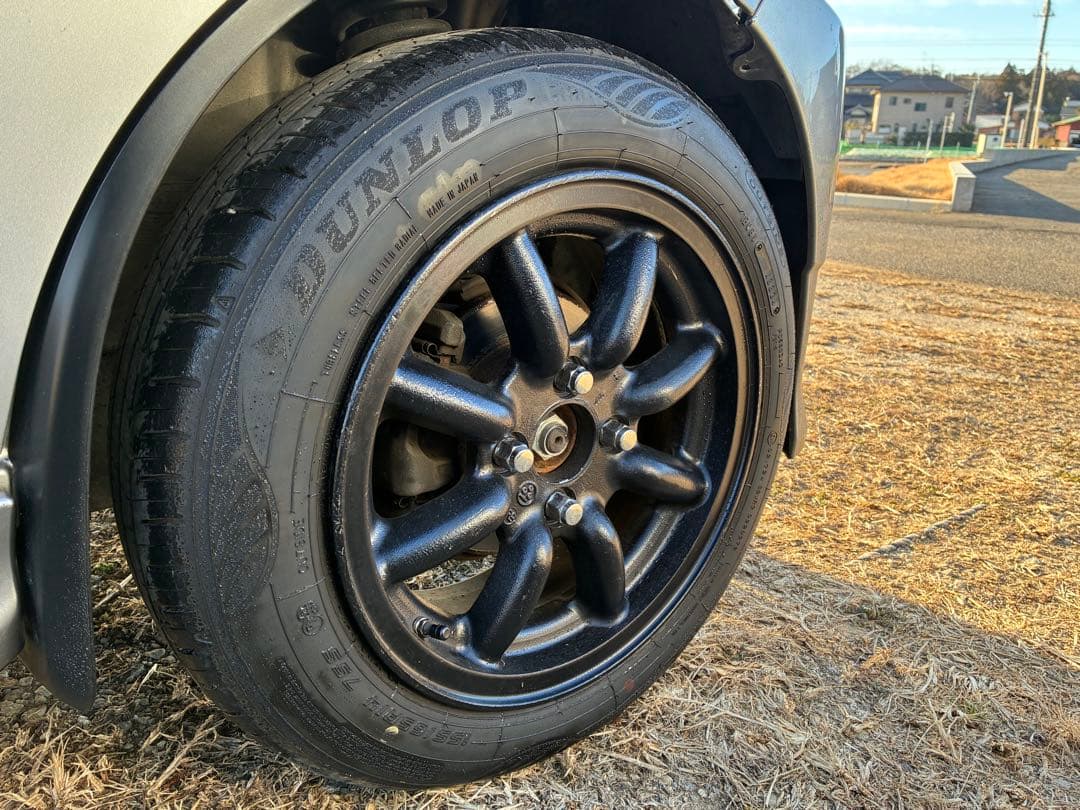 ワタナベ 8スポーク 100 4穴 6J +38 155/65R14 ダンロップ - メルカリ