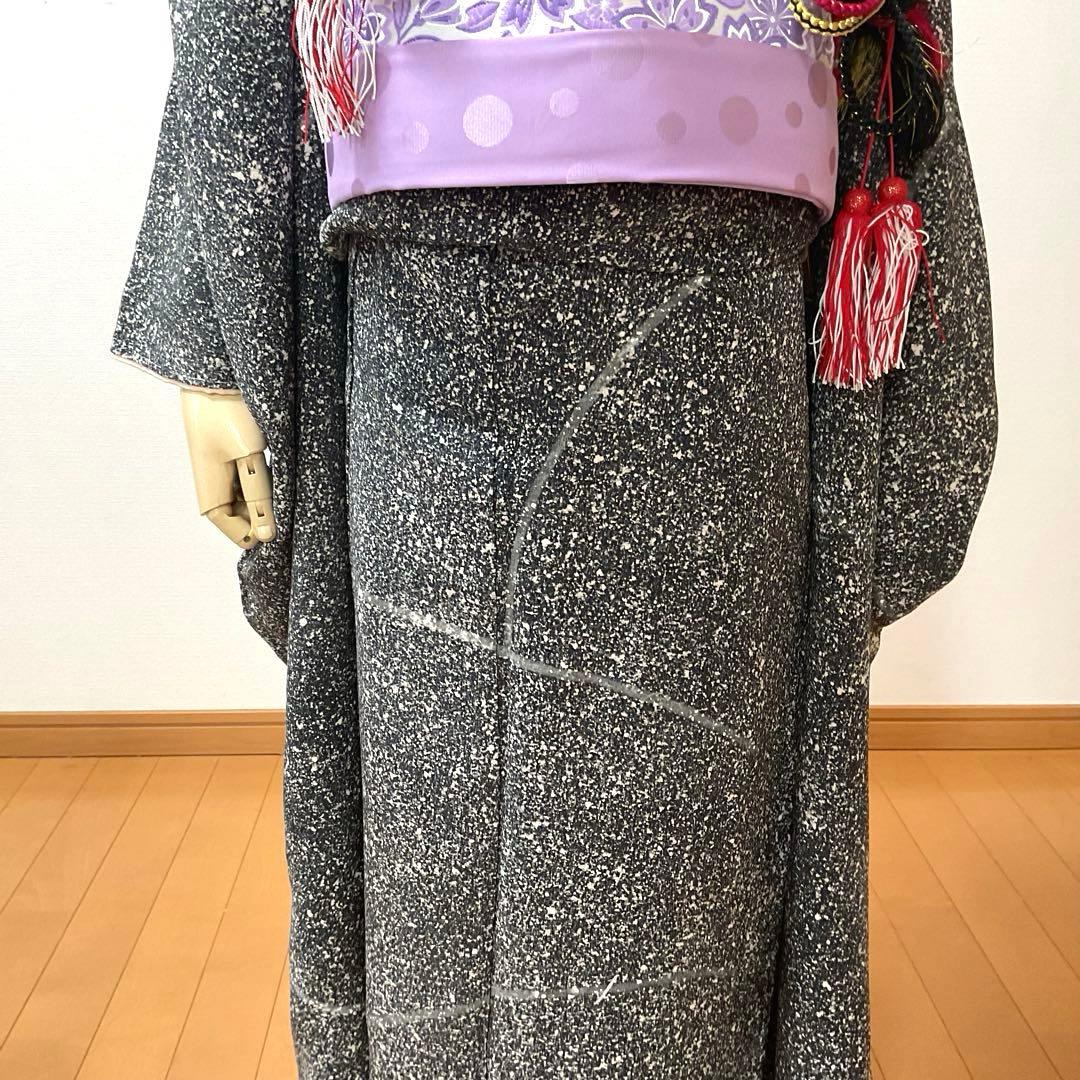 No.74 七五三　7歳　正絹着物フルセット　　　銀河