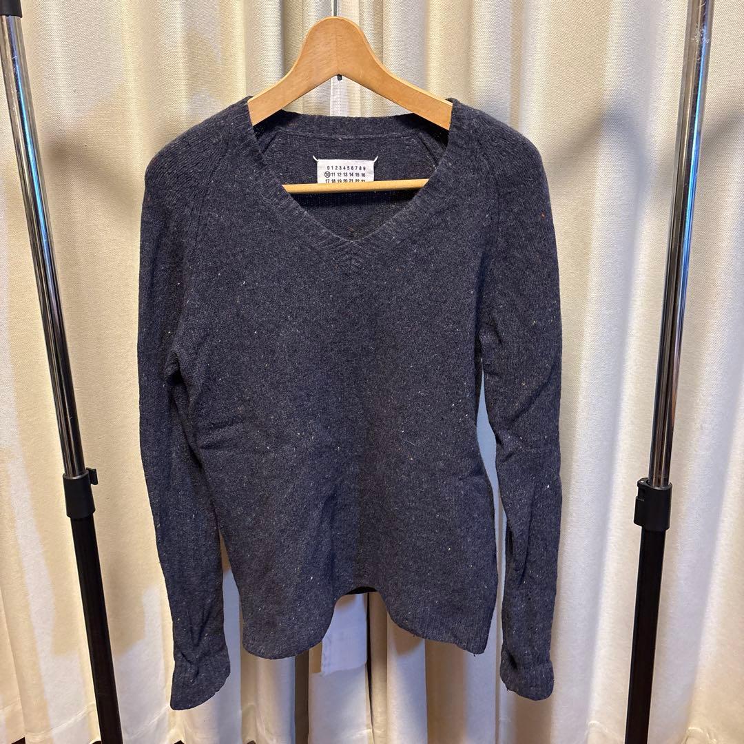 美品】メゾンマルジェラ 10 ネップVネックニット - メルカリ
