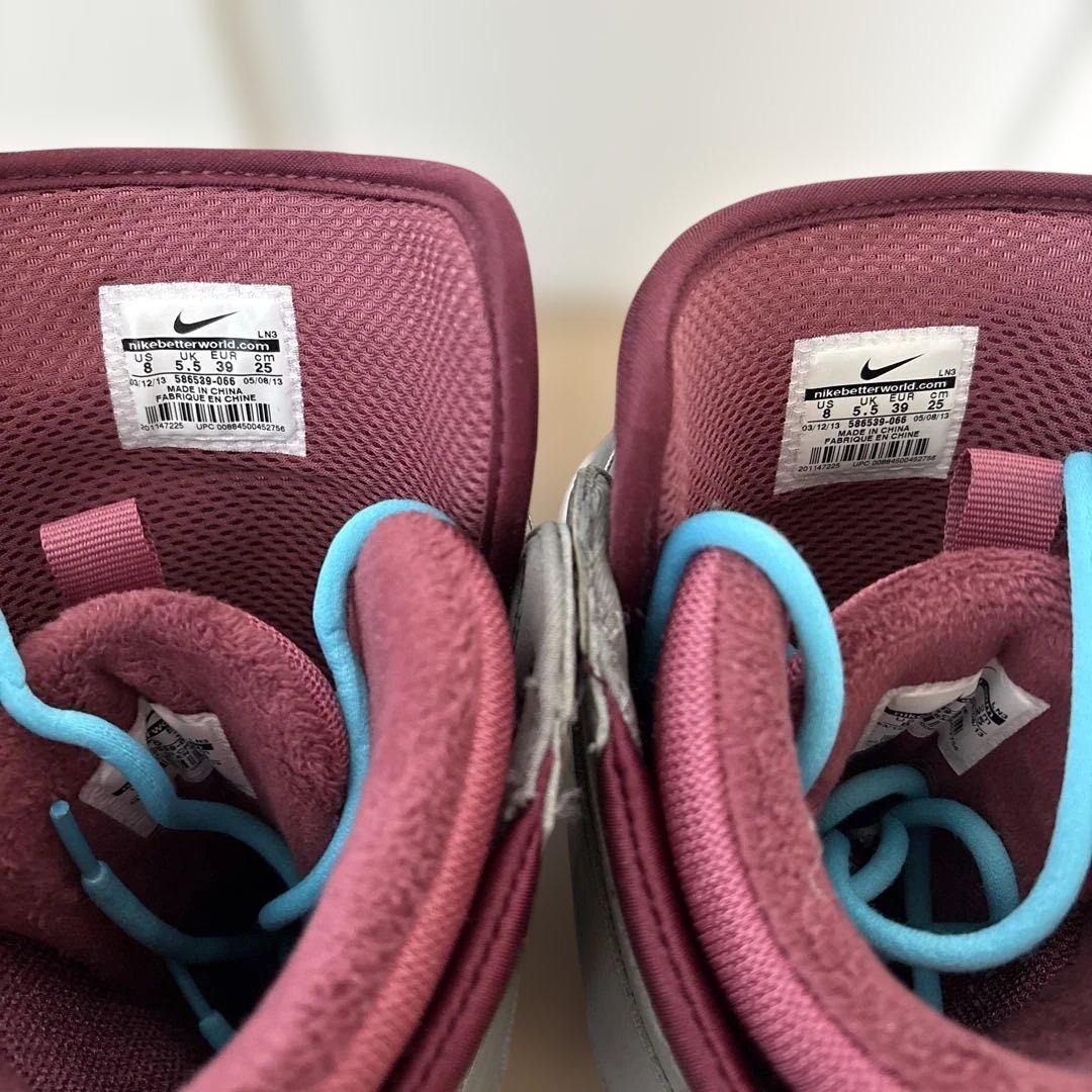 廃盤NIKE スノーボード ブーツ 25cm グレー ワインレッド 水色 中古