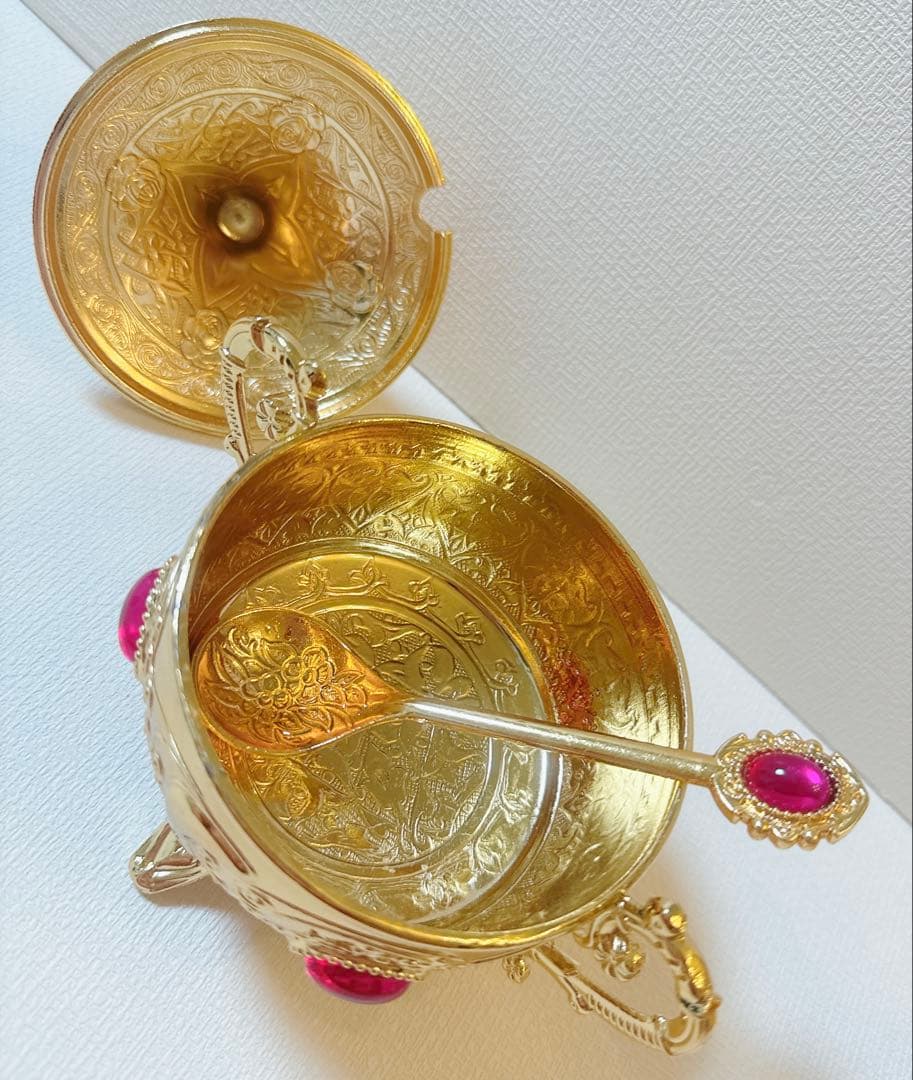 【新品】3点セット トルコ産 ウォーターポット ミニカップ スプーン付きポット