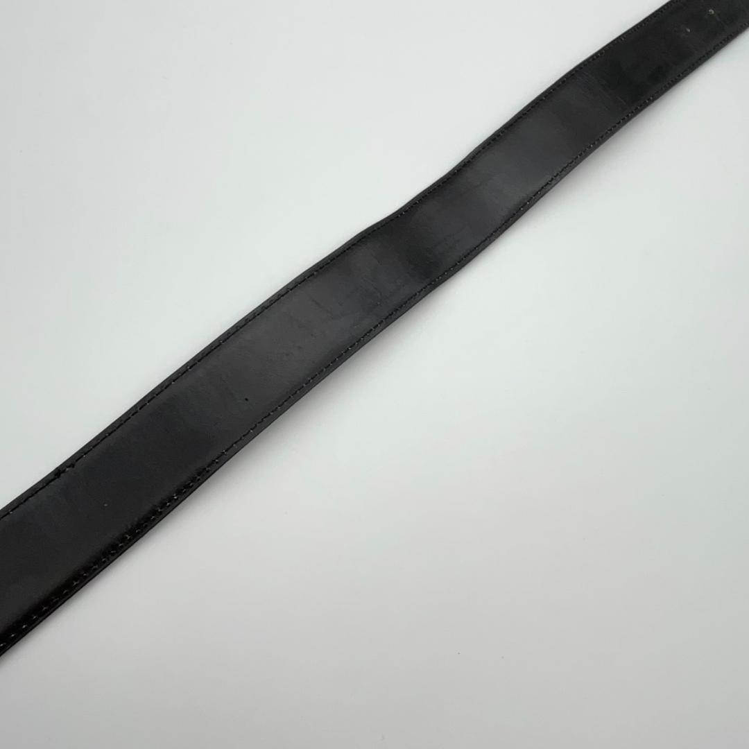 フェンディ ベルト ロゴ金具 ゴールド レディース レザー 本革 ブラック 黒