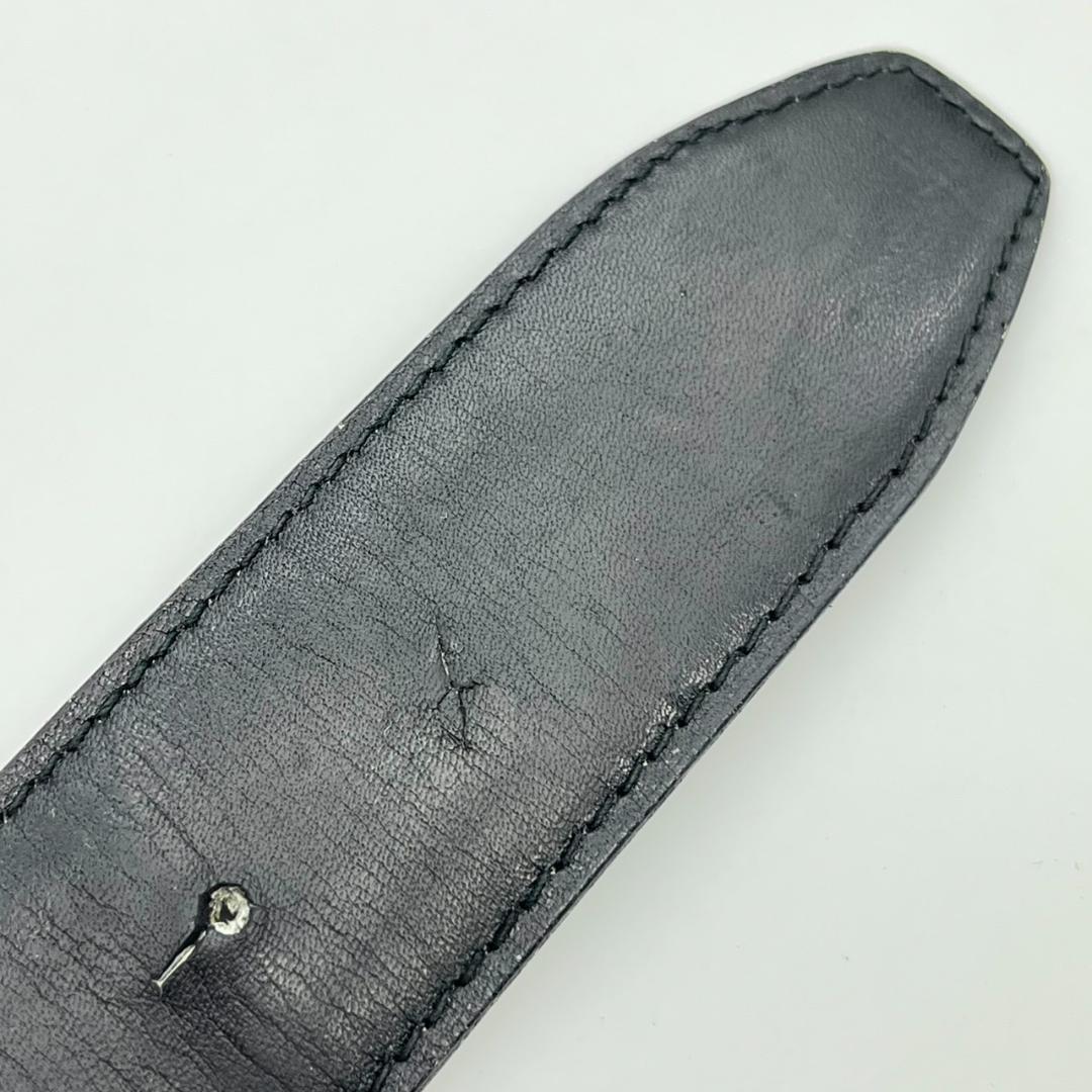 フェンディ ベルト ロゴ金具 ゴールド レディース レザー 本革 ブラック 黒