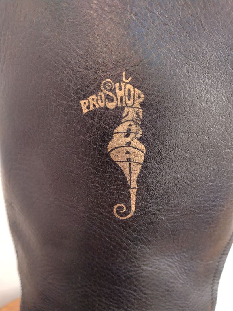 《らん様》プロショップタカイ　ブラックレザー ロングブーツ 　ヴィンテージ