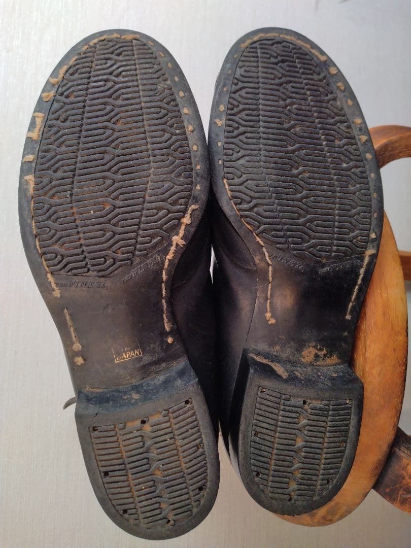 《らん様》プロショップタカイ　ブラックレザー ロングブーツ 　ヴィンテージ