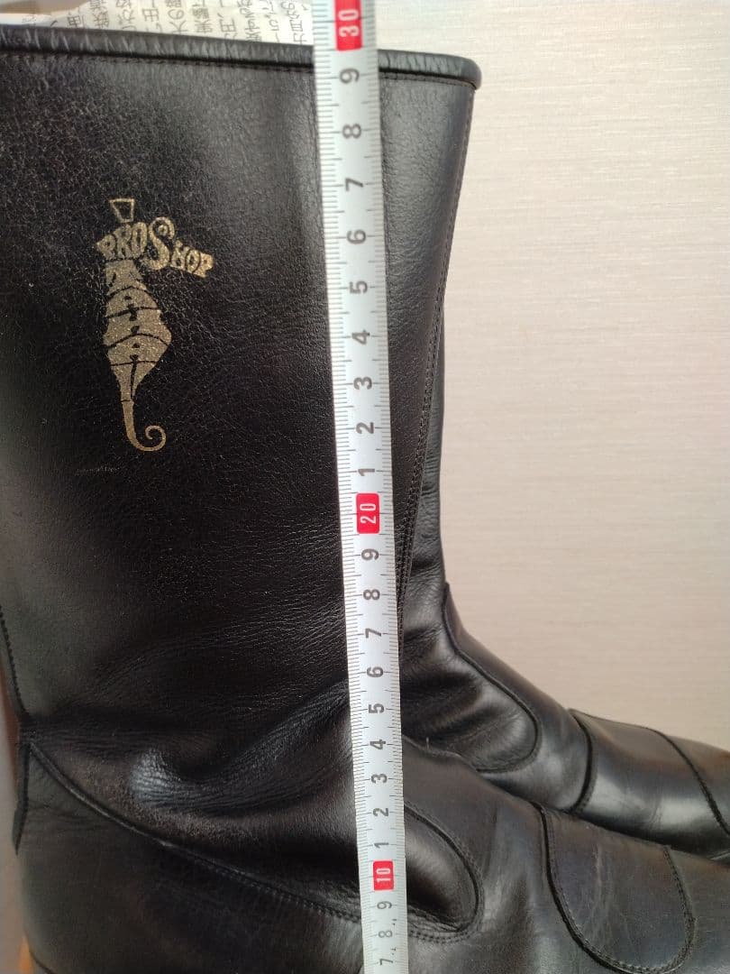 《らん様》プロショップタカイ　ブラックレザー ロングブーツ 　ヴィンテージ