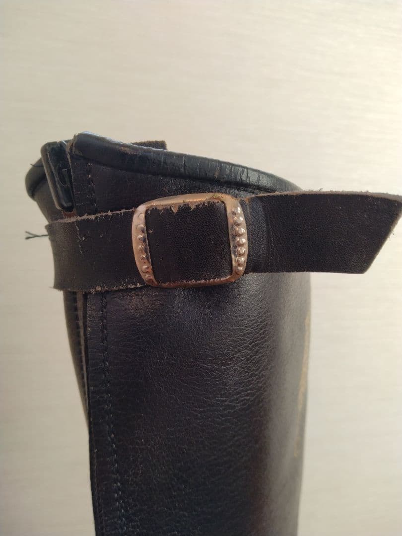 《らん様》プロショップタカイ　ブラックレザー ロングブーツ 　ヴィンテージ