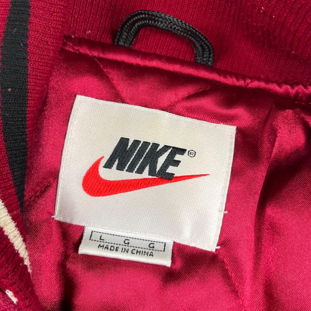 90’s Nike レザー 本革 スタジャン ウール 短丈 Y2K