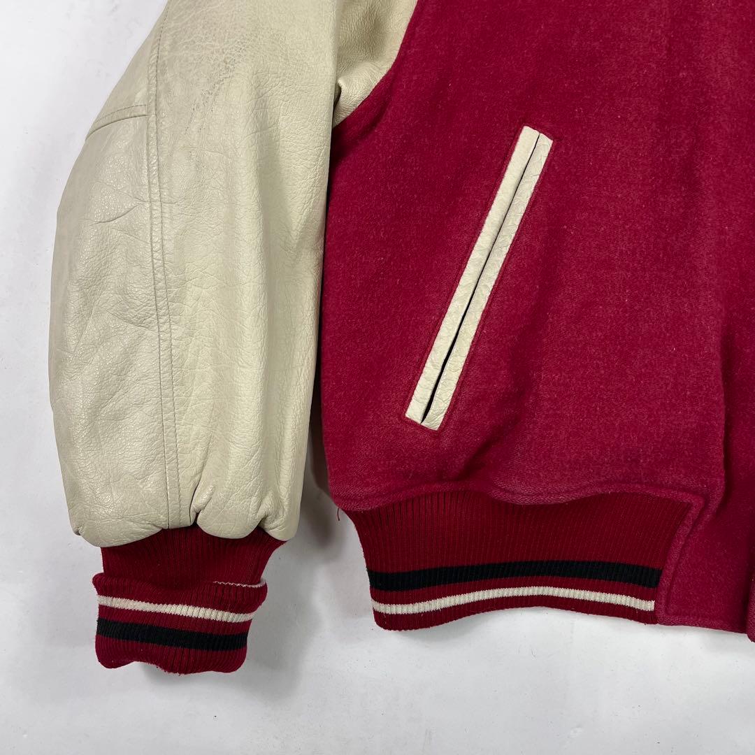 90’s Nike レザー 本革 スタジャン ウール 短丈 Y2K