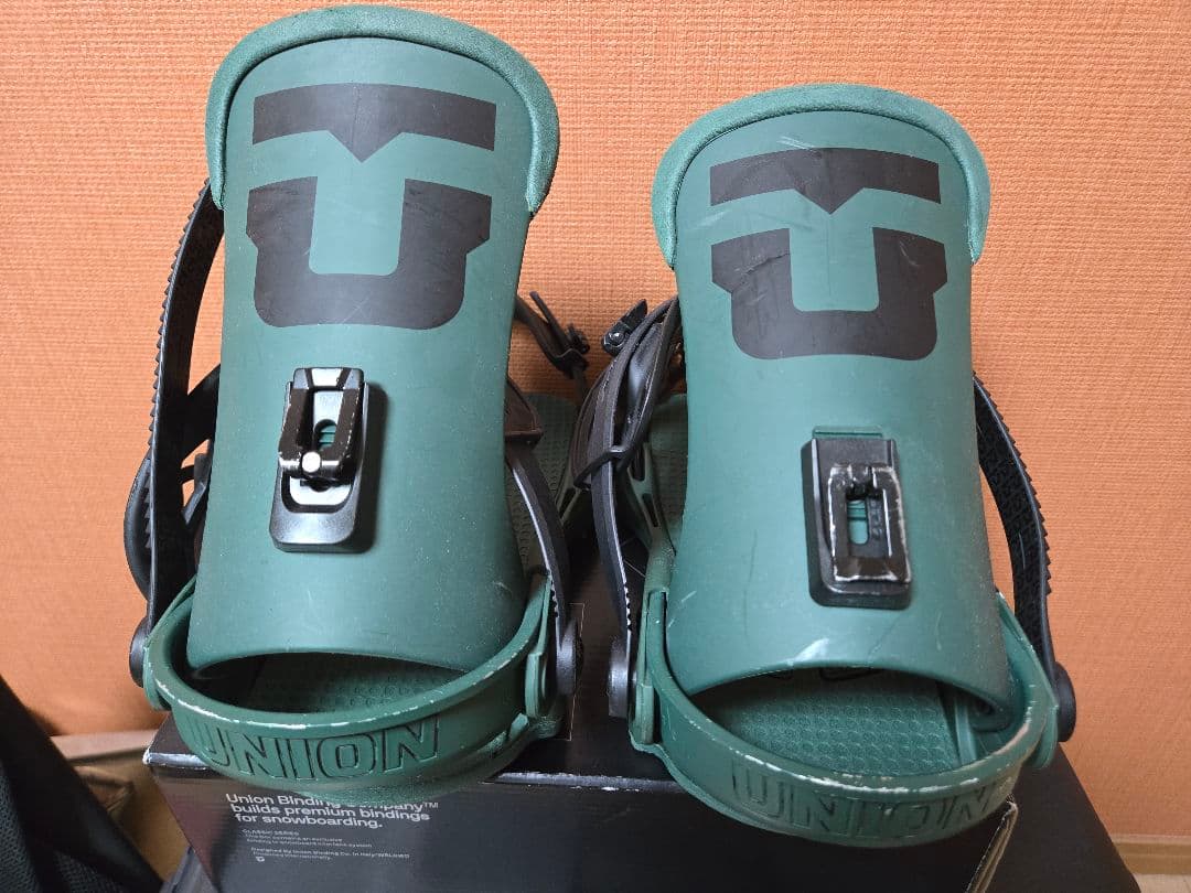 20.21年UNION スノーボードビンディング グリーンM