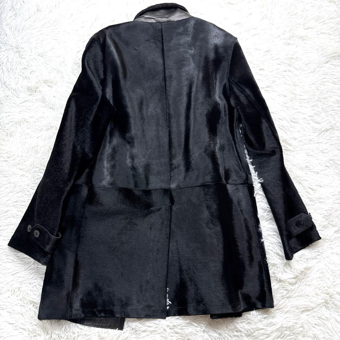 ✨美品・希少✨ Theory ベビー カーフ ロング レザーコート S ブラック