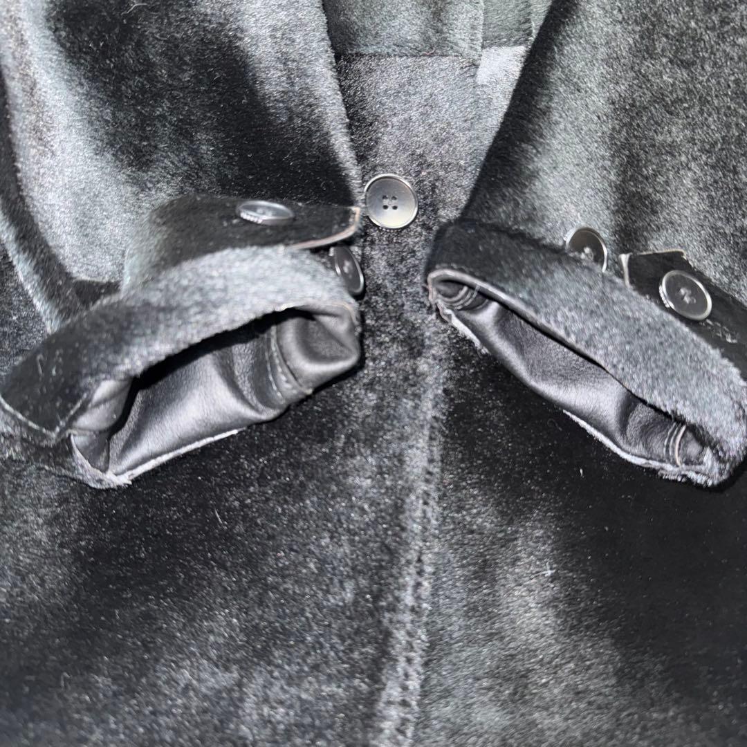 ✨美品・希少✨ Theory ベビー カーフ ロング レザーコート S ブラック