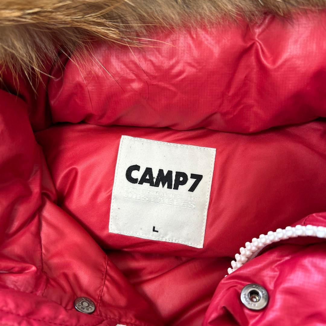 希少 Camp7 00s ファーダウンジャケット 光沢 お兄系 ギャル y2k