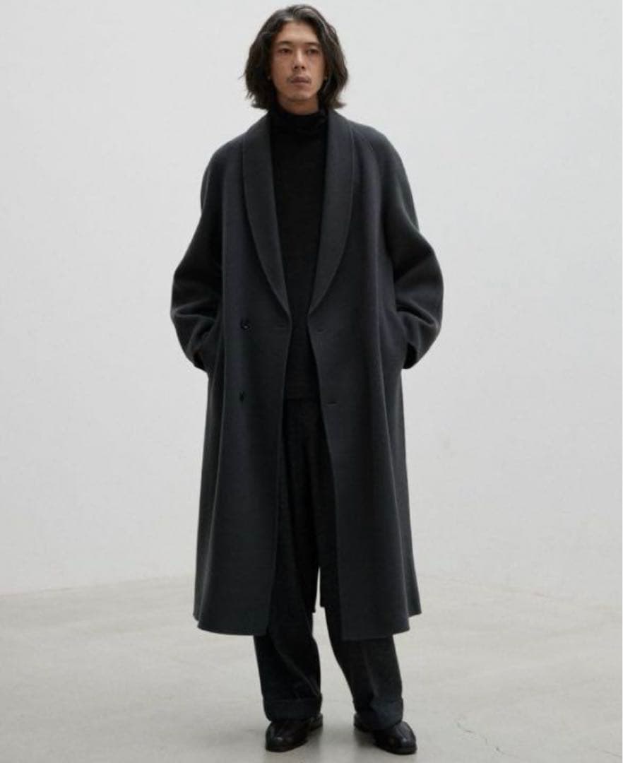 Super 140s SHAWL COLLAR CAPE COAT SHAWL COAT CAPE 140s COLLAR