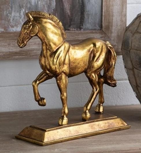 置物 馬 ゴールド クラシック サラブレッド 午年 アンティーク 85611HS