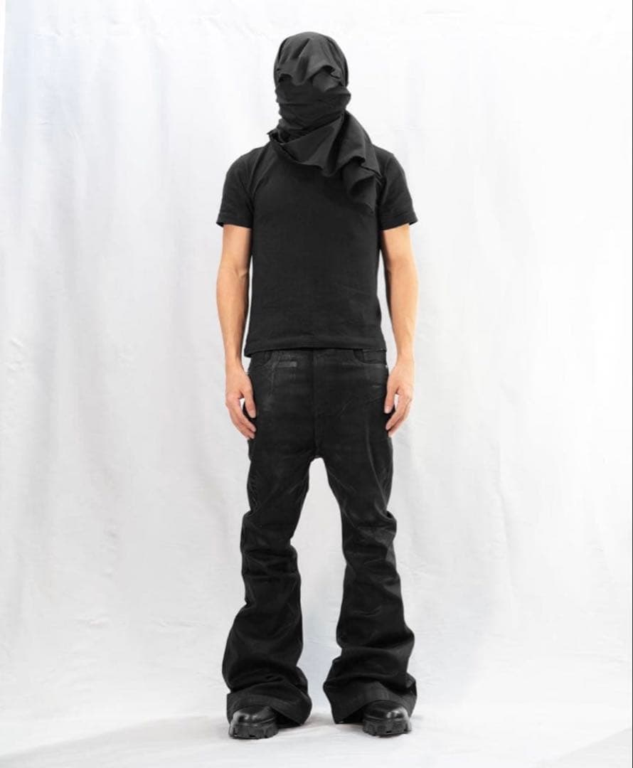 00sブラックフレアデニム archive goar似adamaskronos - パンツ