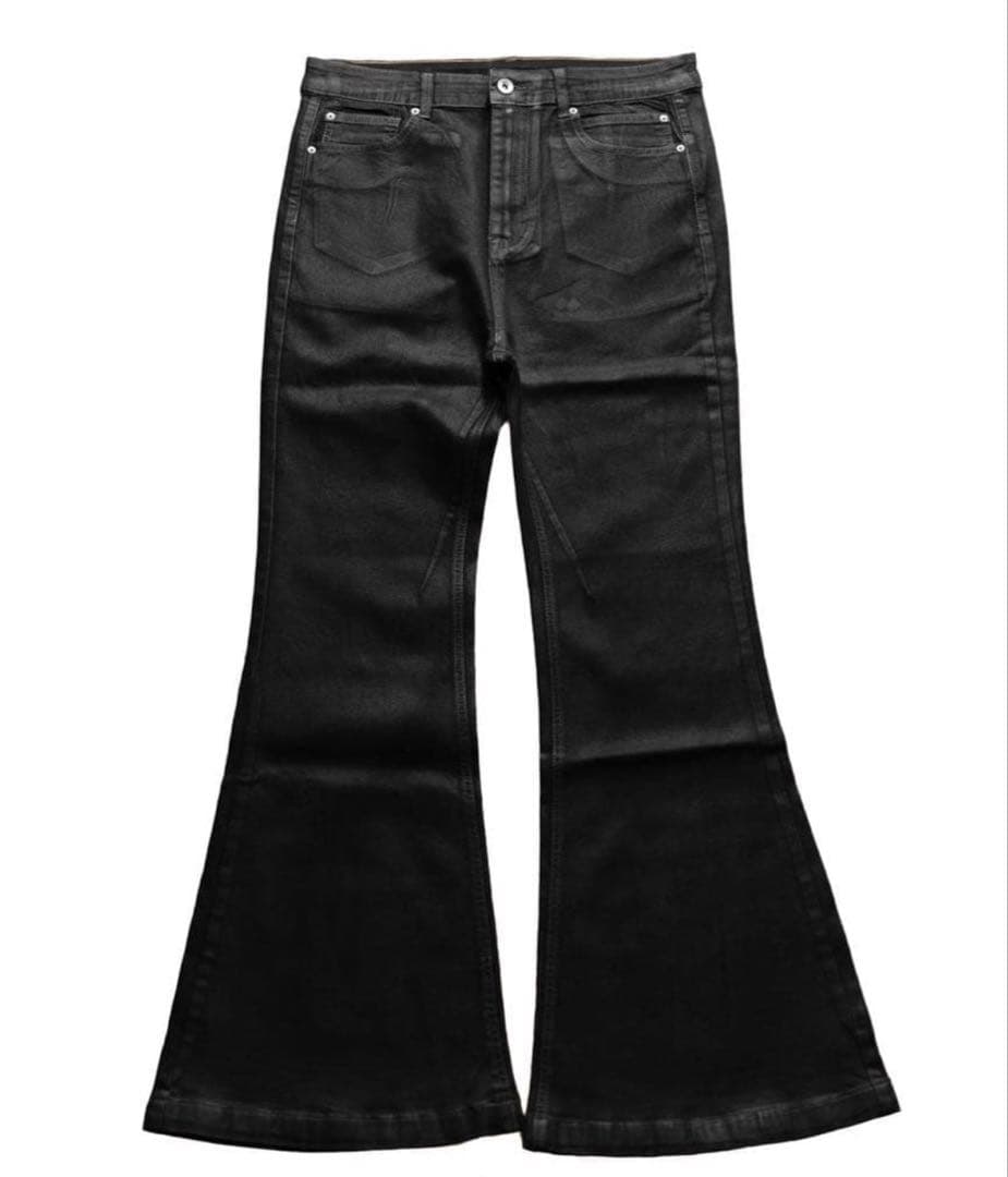 00sブラックフレアデニム archive goar似adamaskronos - パンツ