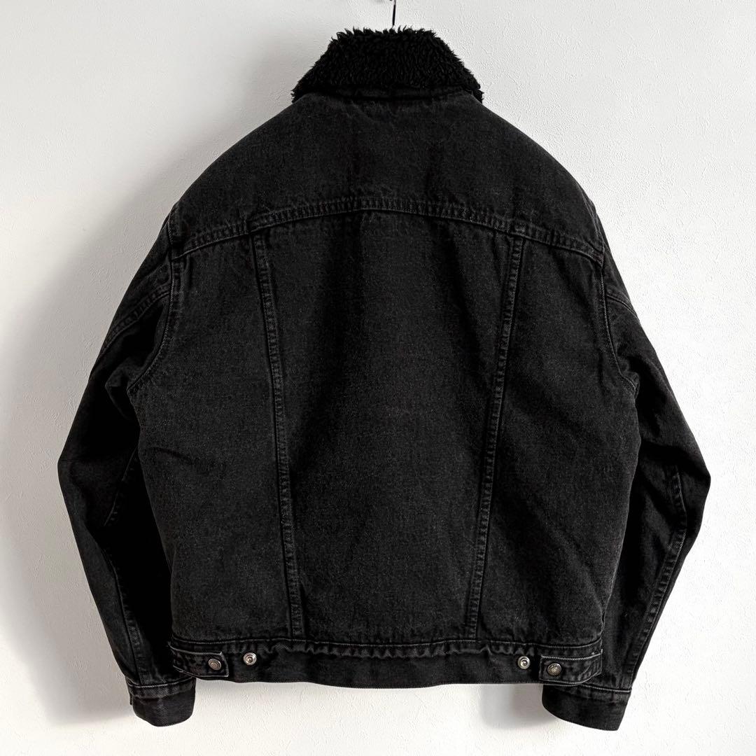 90s USA製 リーバイス ブラック デニムボアジャケット ヴィンテージ 黒