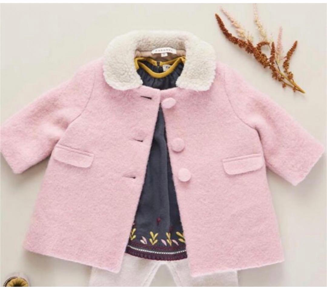 美品】caramel キャラメル コート ピンク 18m サイズ95 - メルカリ