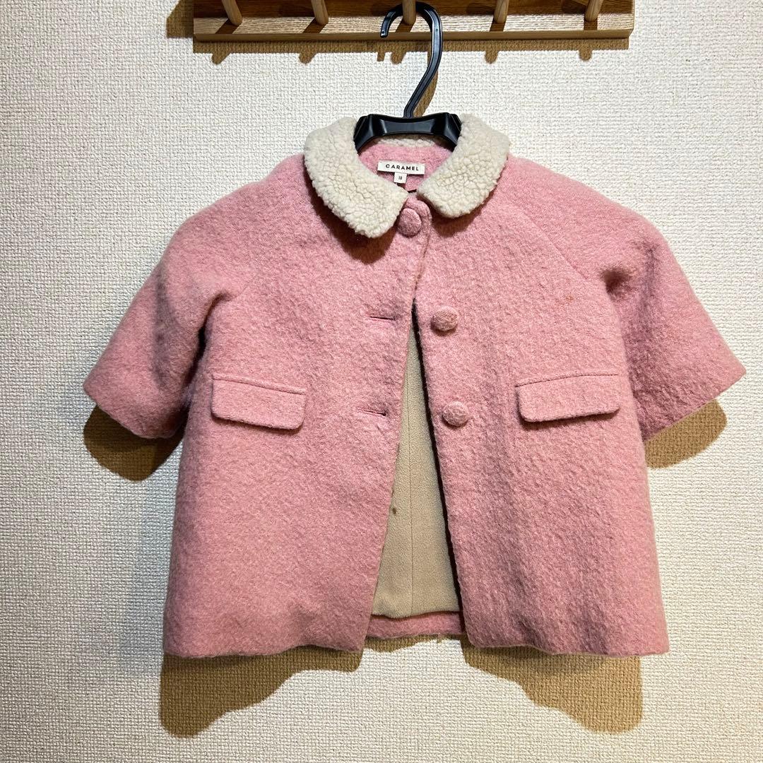 美品】caramel キャラメル コート ピンク 18m サイズ95 - メルカリ